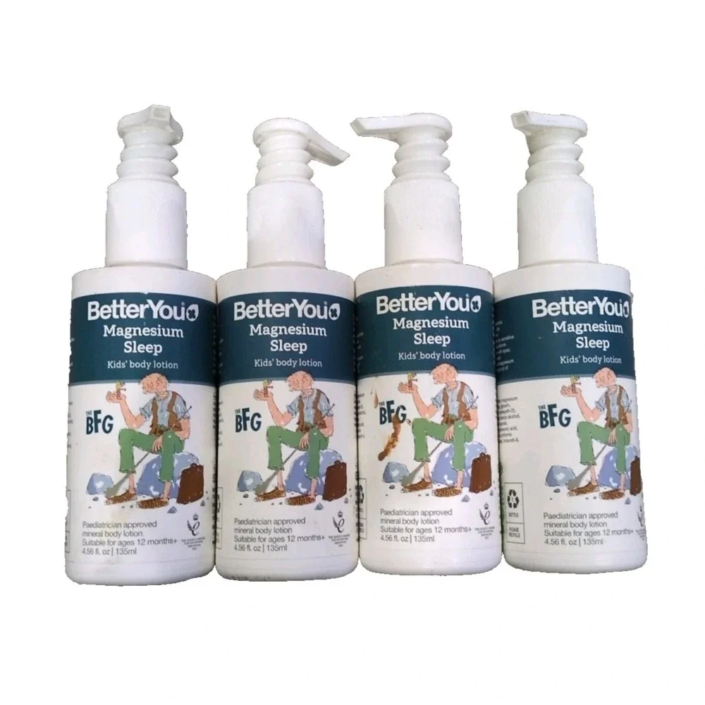 4 PACK BetterYou Magnesium Kids' Sleep Mineral Body Lotion 4.56 FL Oz Each